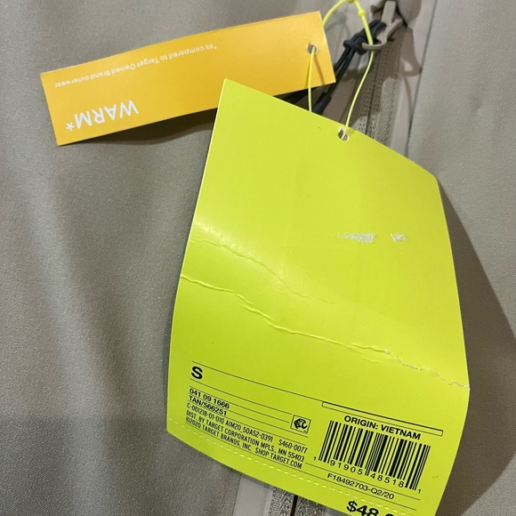 Mens All in Motion Fleece Softshell Jacket Beige Mens small jacket NEW 1222 - Picture 4 of 11